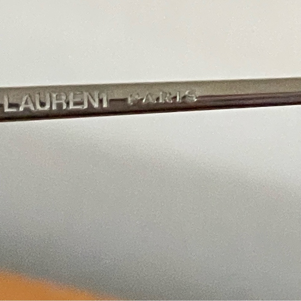 SAINT LAURENT silver brown aviator Sunglasses - Picture 4 of 6
